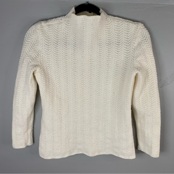 St. John Chevron Knit Mock Neck Sweater - Picture 3 of 4